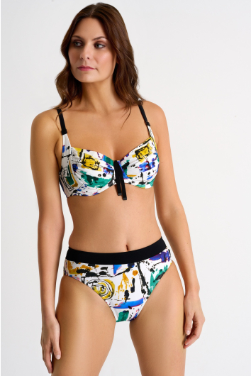 Mid-high waist bikini bottom