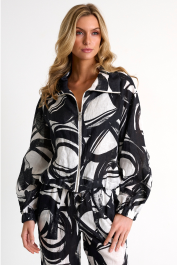 Veste bouffante en lin