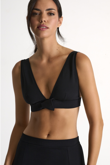 Haut de bikini avec nœud décoratif