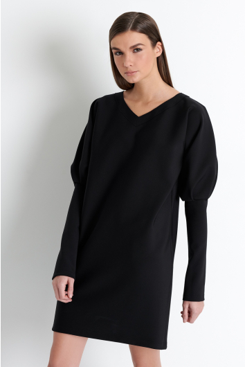 Puffed sleeve dress