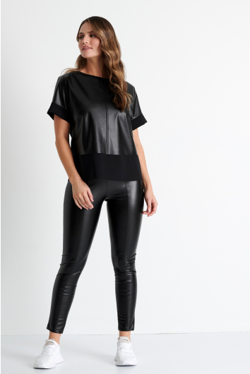 Vegan leather legging