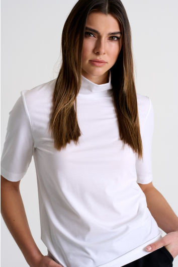 Modal mock-neck top