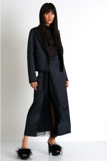 Jupe longue en satin