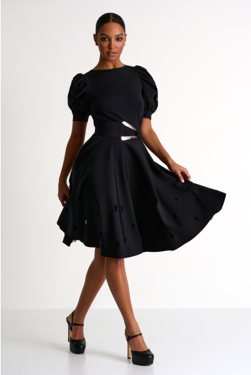 Oval cut-out modern poodle skirt