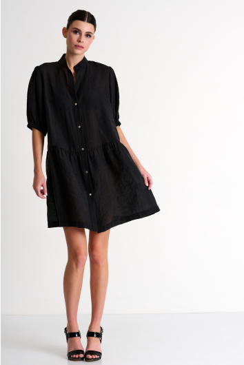 Robe élégante à manches bouffantes