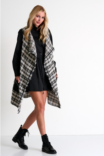 Veste longue sans manches 