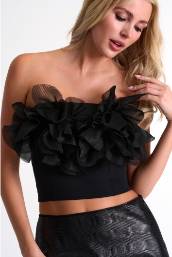 Haut bustier à fleurs