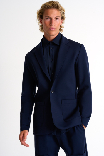 Structured 3D Jersey blazer