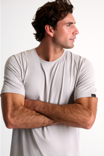 Microfiber crew neck t-shirt