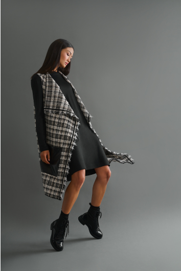 Veste longue sans manches 