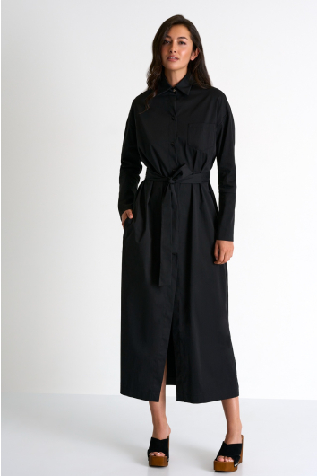 Longue robe chemisier