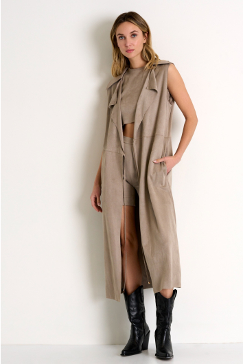 Sleeveless blazer vest