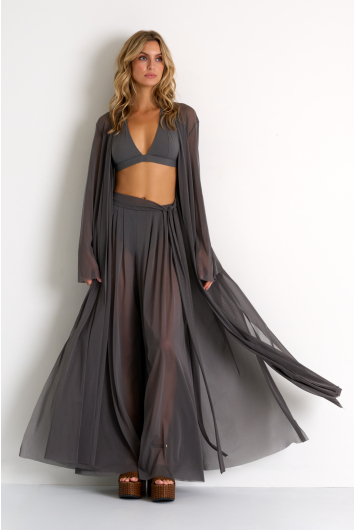 Long mesh kimono