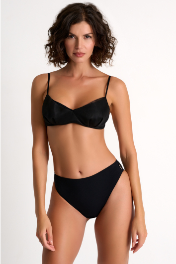 High-waisted Brazilian bikini bottom