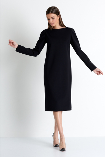 Classic black midi dress