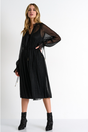 Long sleeve sheer blouse