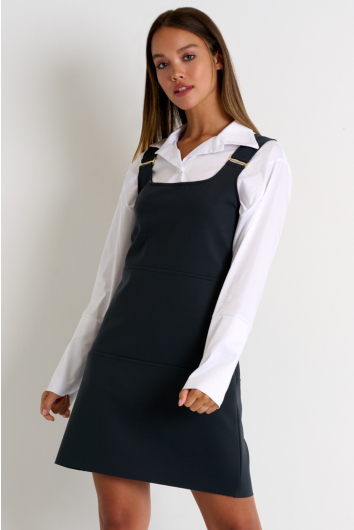 Sheath dress with square neckline