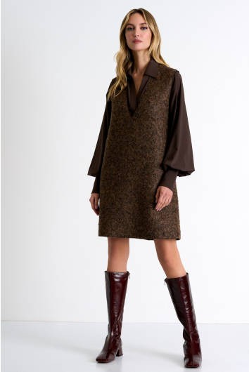 Robe en laine sans manches