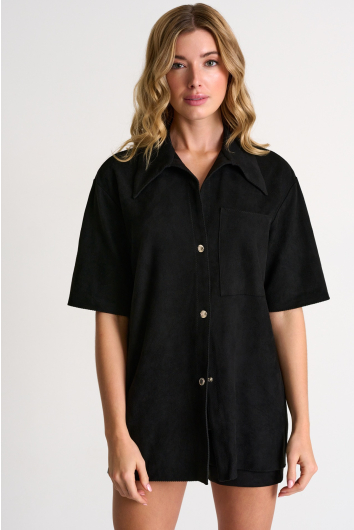 Chemisier en suède végane