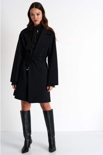 Oversize belted coat