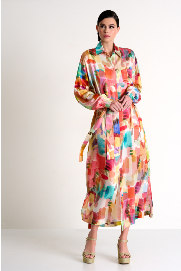Maxi shirt dress
