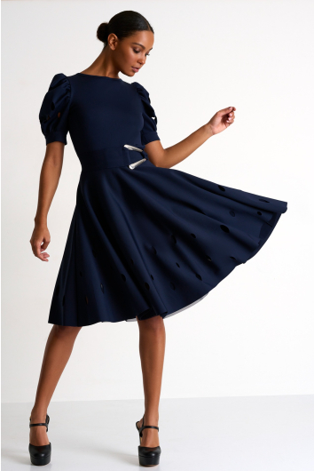 Oval cut-out modern poodle skirt