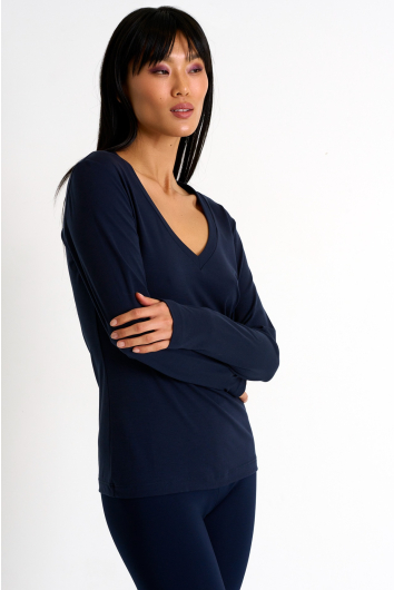 Haut à manches longues en modal
