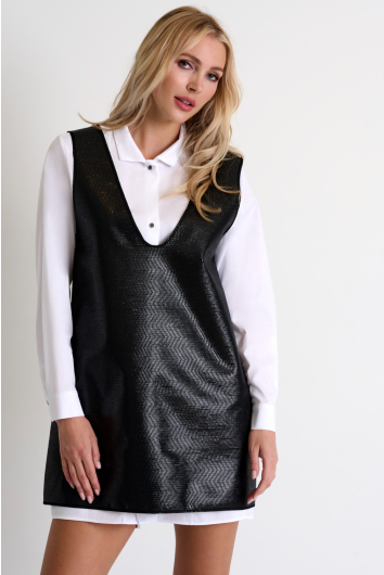 Luxury pinafore dress