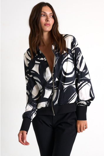Silk bomber jacket