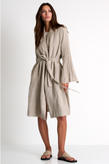 Linen trench coat