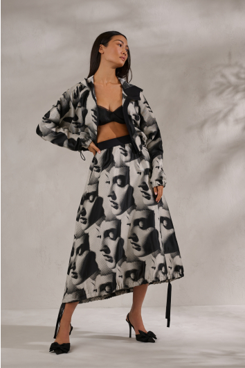 Printed Midi Skirt