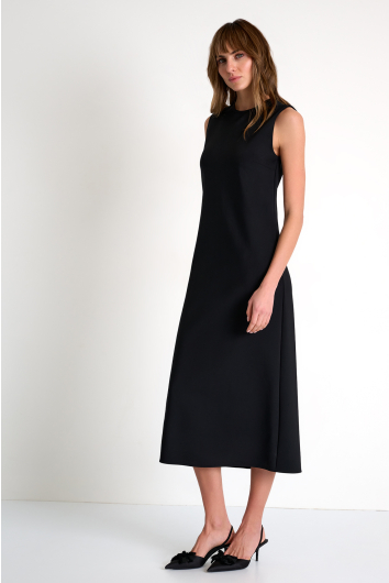 3D Jersey Sleeveless Midi Dress