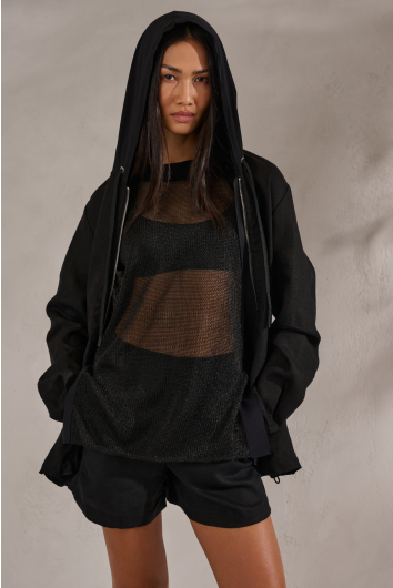 Knit & 3D Jersey Sleeveless Top