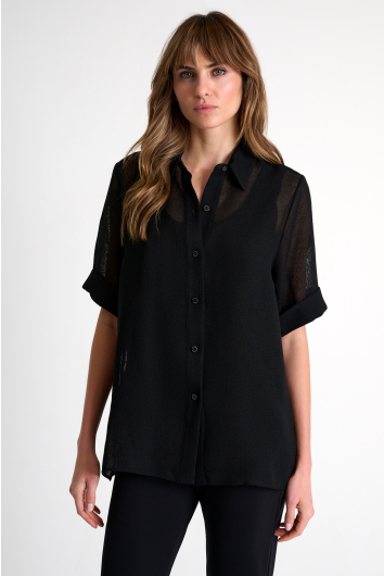 Semi-Sheer Gauze Blouse