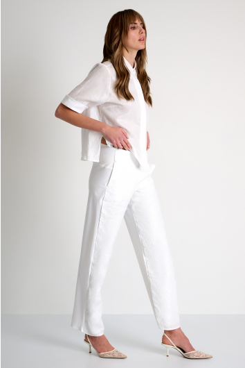 Linen & Lycra Blend Pants