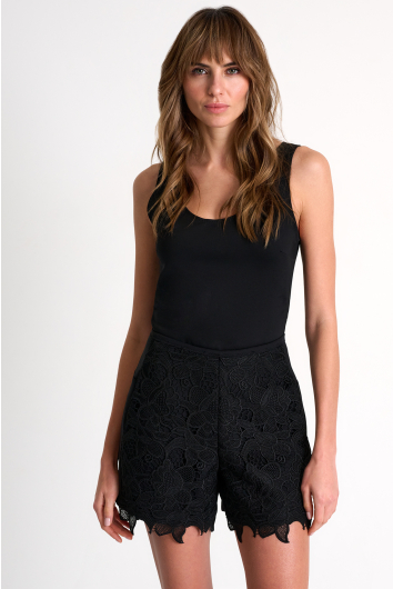 Floral Guipure Lace Shorts