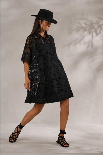 Floral Guipure Lace Dress