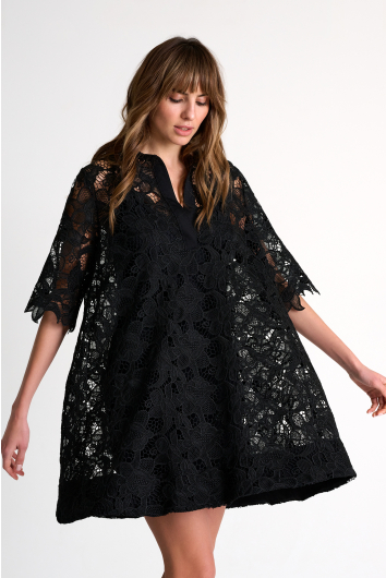 Floral Guipure Lace Dress