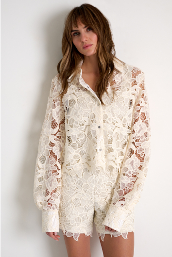 Floral Guipure Lace Blouse