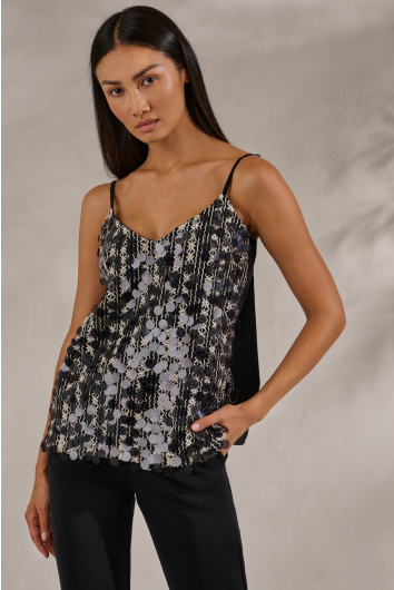 Embroidered Sequin Camisole