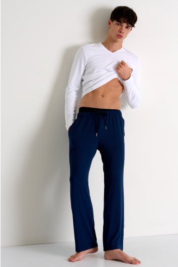 Pantalon décontracté doux, en jersey modal