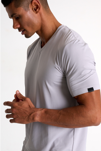 Microfiber V-neck T-shirt