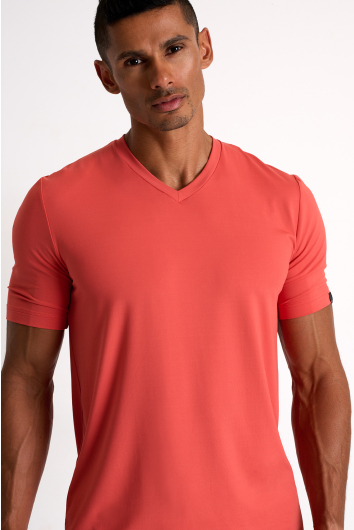 Microfiber V-neck T-shirt