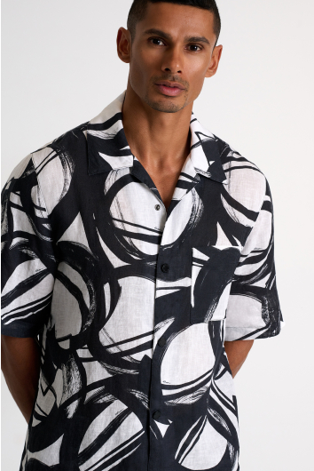 Chemise à manches courtes en lin