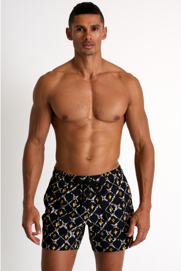 Classic fit stretch swim trunks