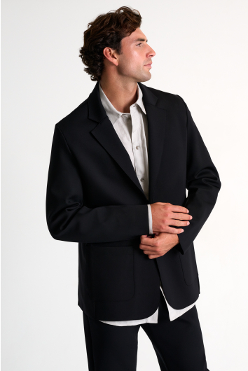 Structured 3D Jersey blazer