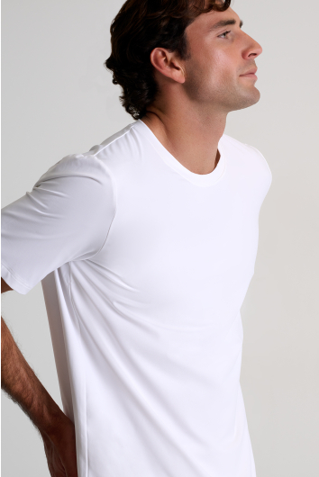 Microfiber crew neck t-shirt