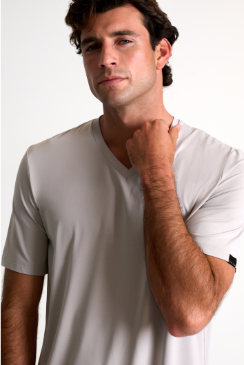 Microfiber V-neck T-shirt