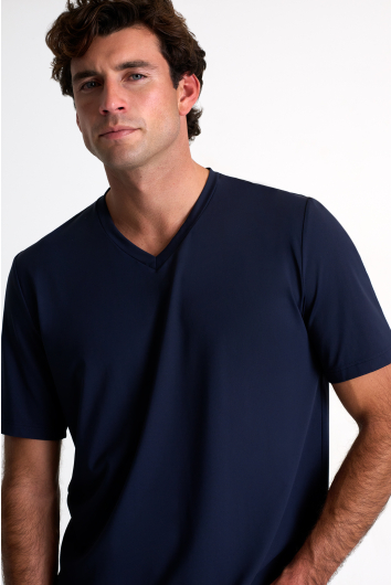 Microfiber V-neck T-shirt