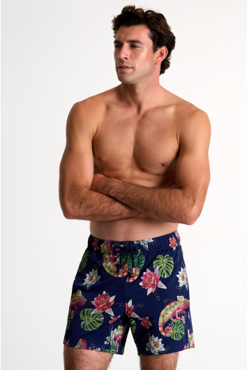 Classic fit stretch swim trunks